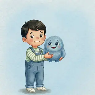 El pequeño amigo azul de Tomás
